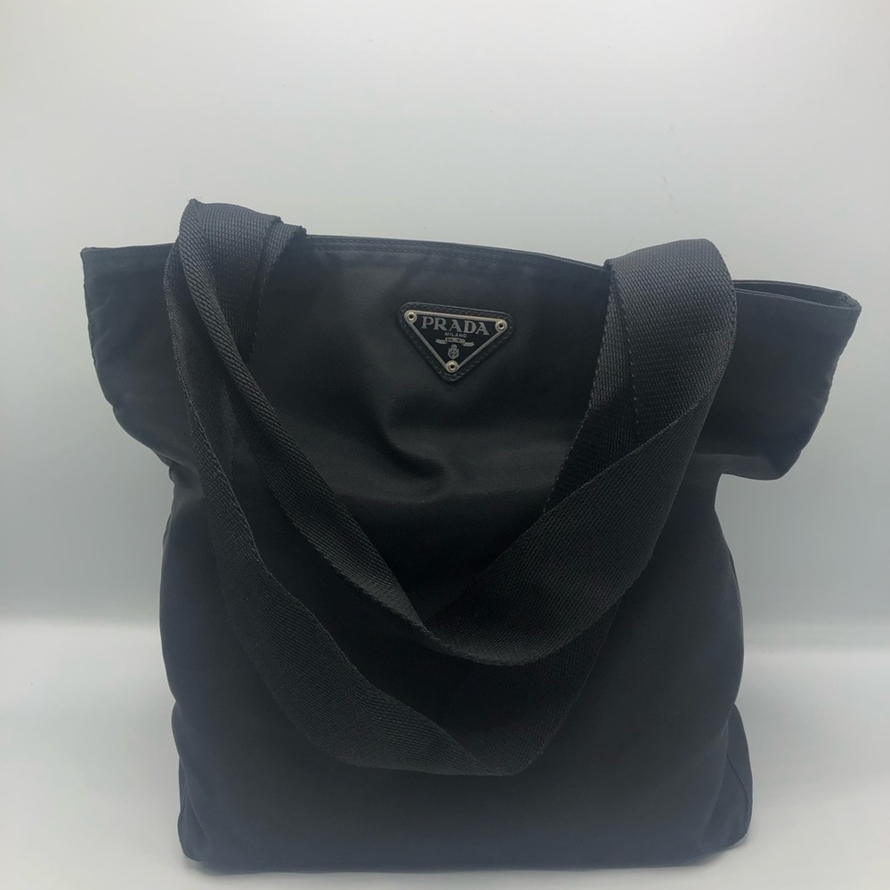 Prada black nylon tote
